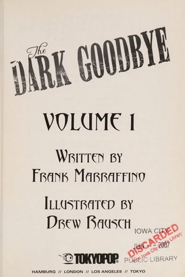 Capa de The dark goodbye