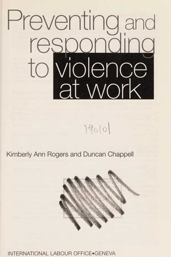 Capa de Preventing and responding to violence at work