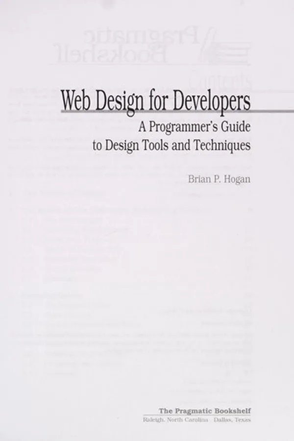 Capa de Web design for developers