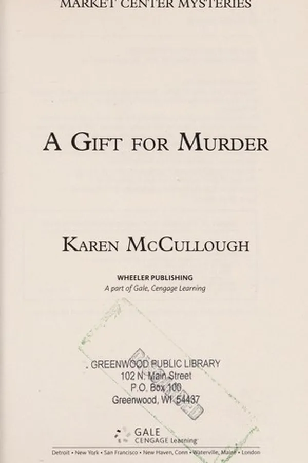 Capa de A gift for murder