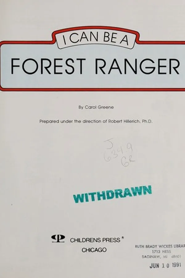 Capa de I can be a forest ranger
