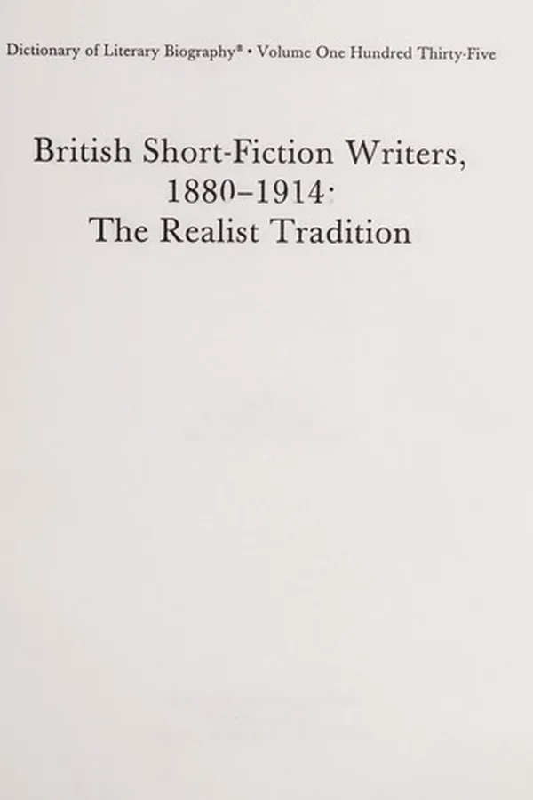 Capa de British short-fiction writers, 1880-1914 : the realist tradition