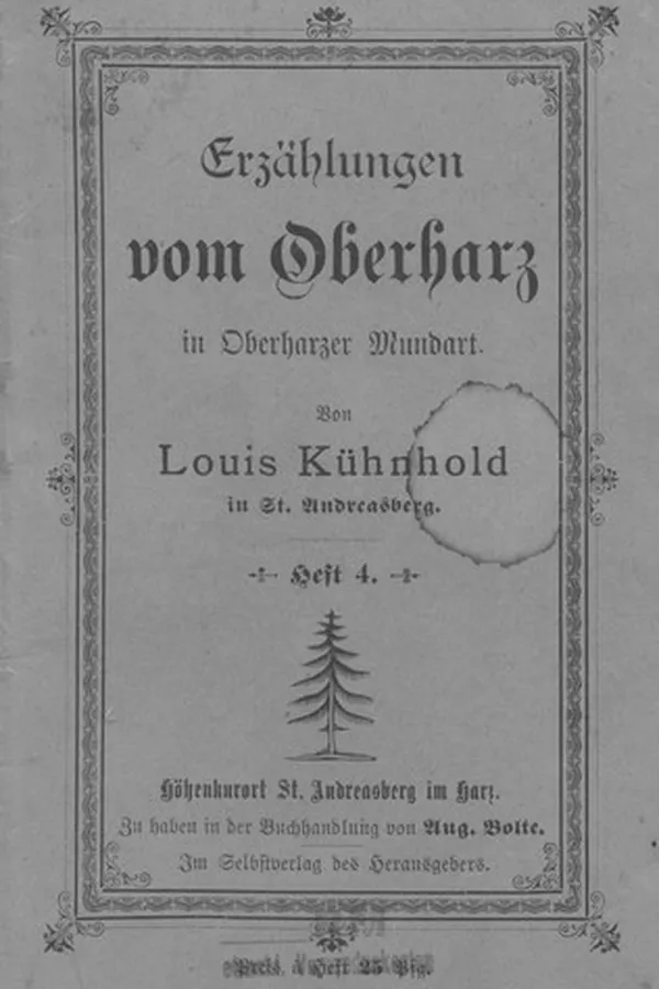 Capa de Erzählungen vom Oberharz in Oberharzer Mundart Heft 4