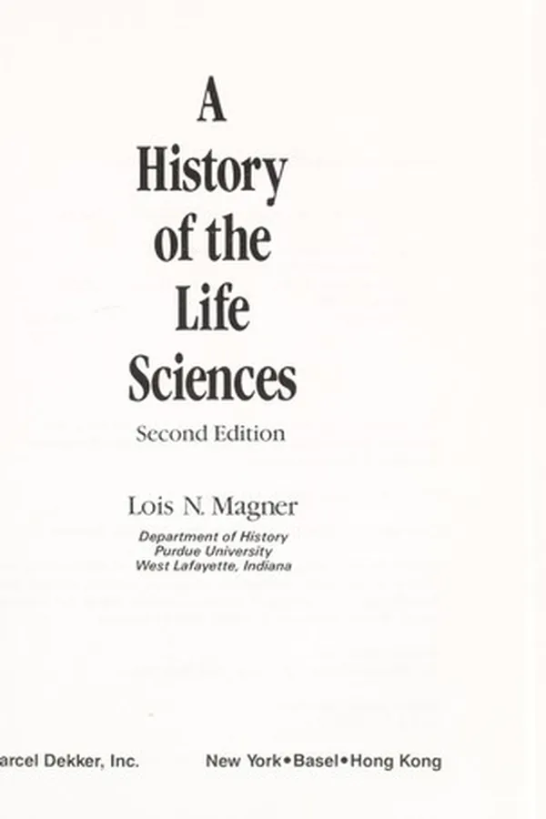 Capa de A history of the life sciences