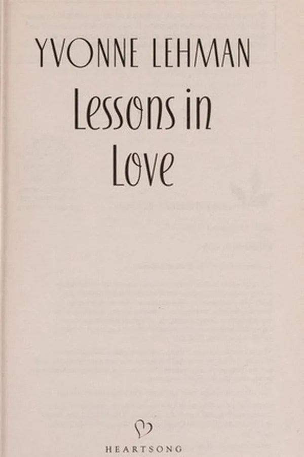 Capa de Lessons in Love