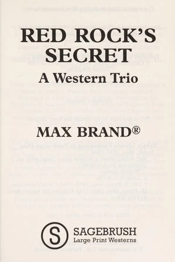 Cover of Red Rock's secret