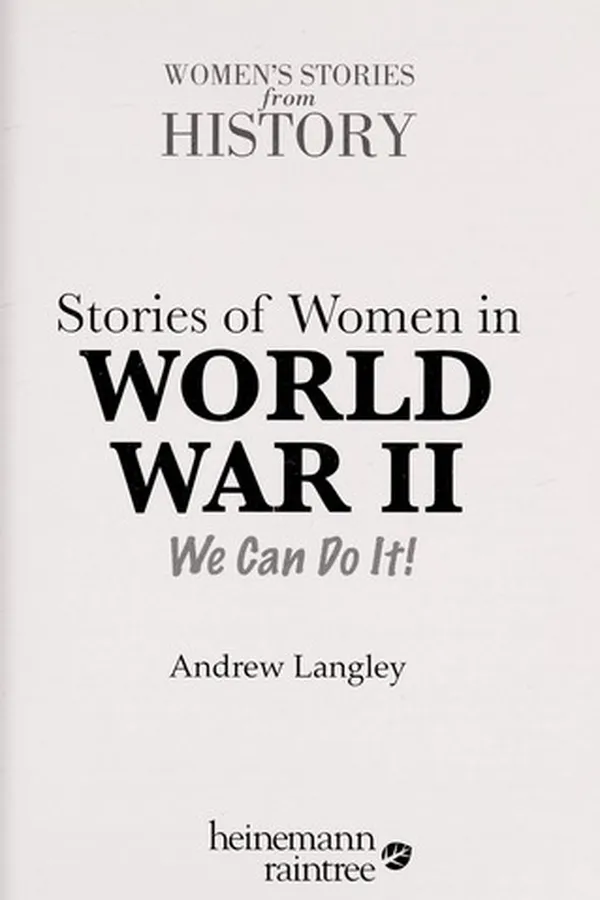 Capa de Stories of women in World War II