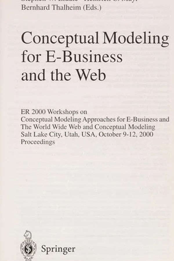 Capa de Conceptual modeling for E-business and the Web