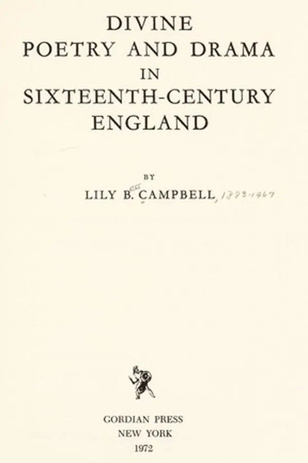 Capa de Divine poetry and drama in sixteenth-century England