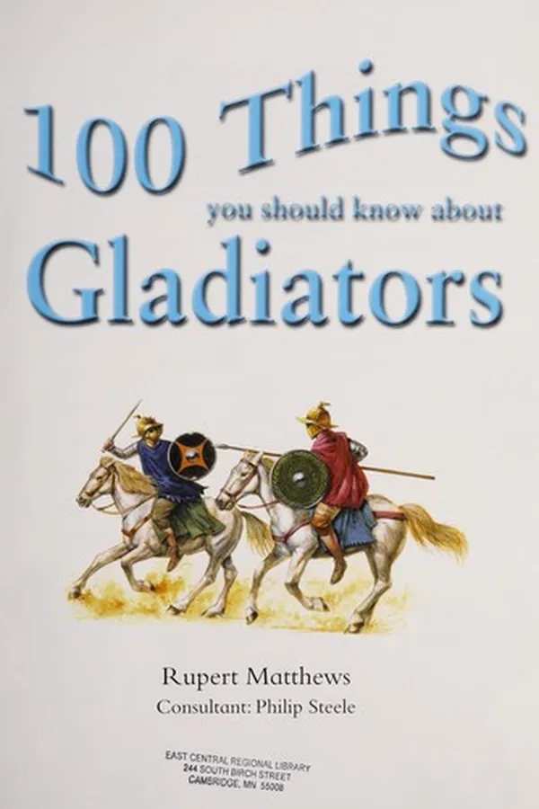 Capa de 100 things you should know about gladiators