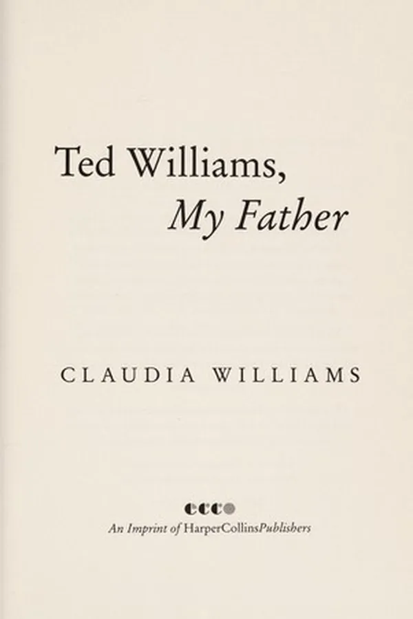 Capa de Ted Williams, my father