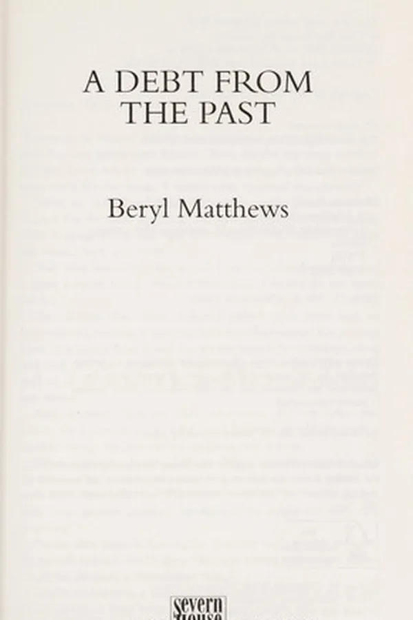 Capa de A debt from the past