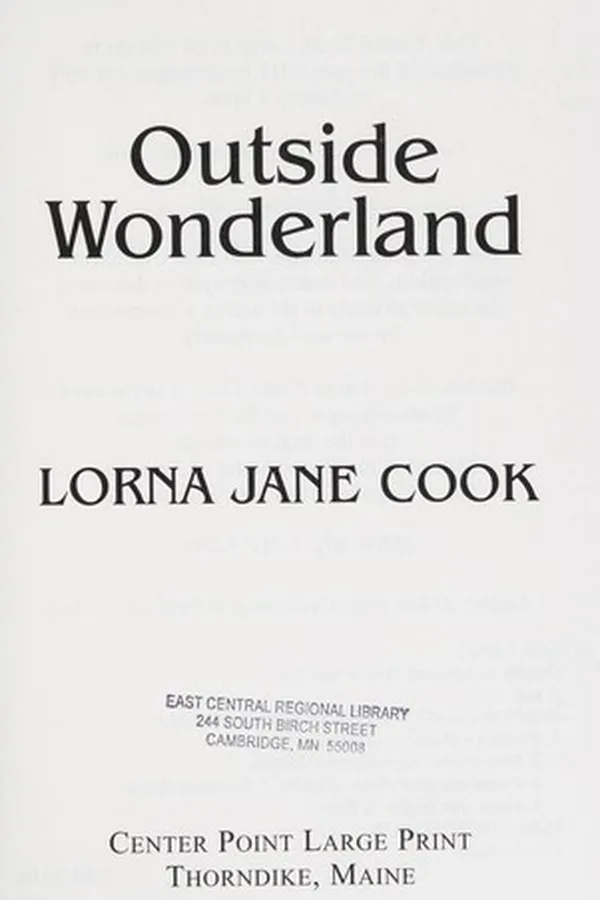 Capa de Outside wonderland