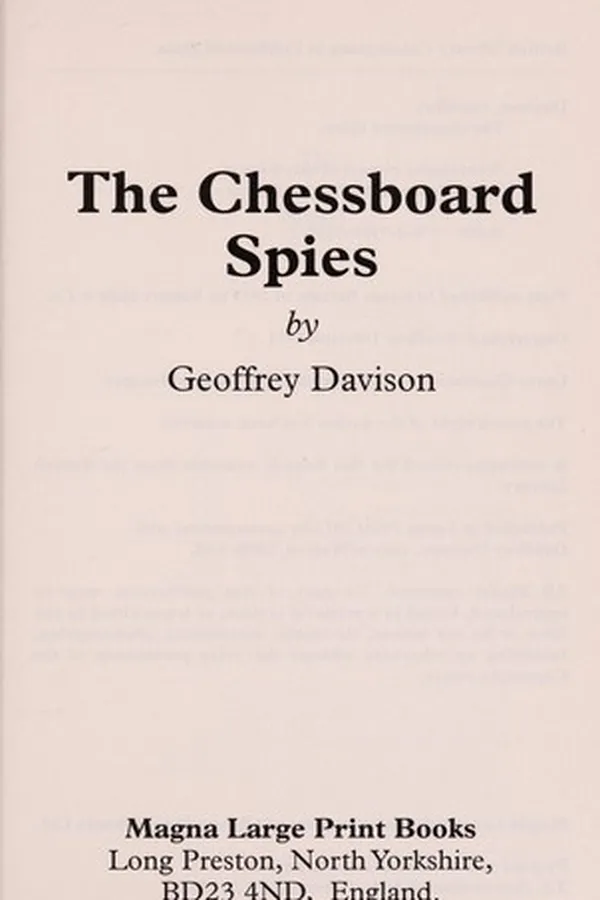 Capa de The chessboard spies