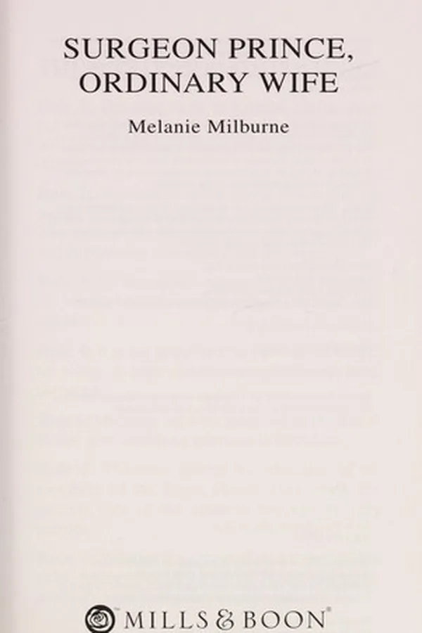 Capa de Surgeon prince, ordinary wife
