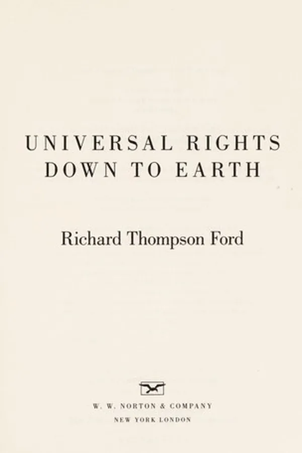 Capa de Universal rights down to earth