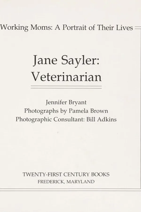 Capa de Jane Sayler, veterinarian