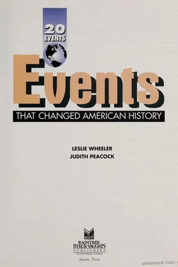 Capa de Events that changed American history