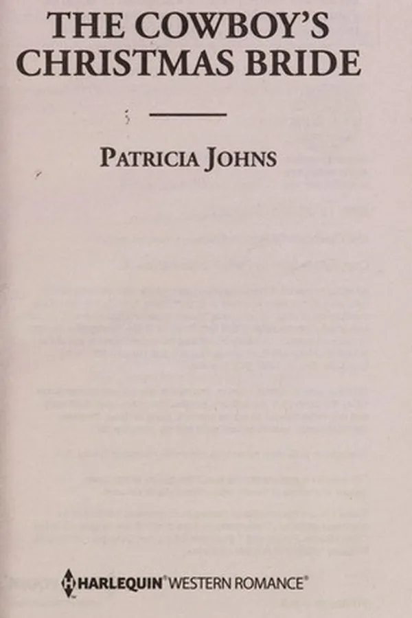 Capa de The cowboy's Christmas bride
