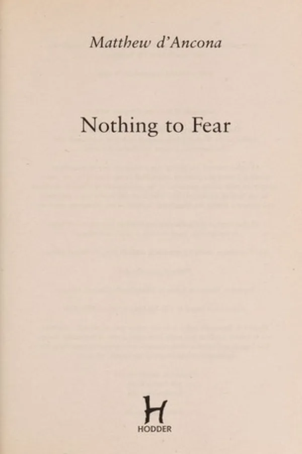 Capa de Nothing to fear