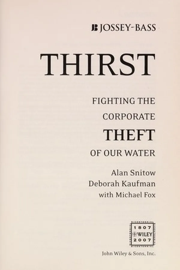 Capa de Thirst