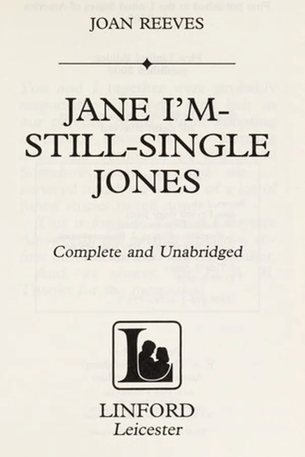 Capa de Jane I'm-still-single Jones