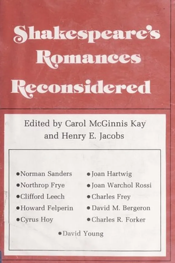 Capa de Shakespeare's romances reconsidered