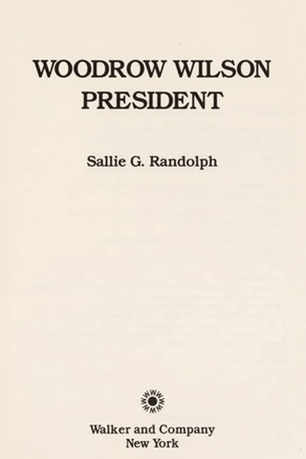Capa de Woodrow Wilson, president