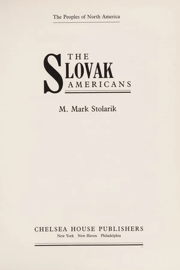 Capa de The Slovak Americans