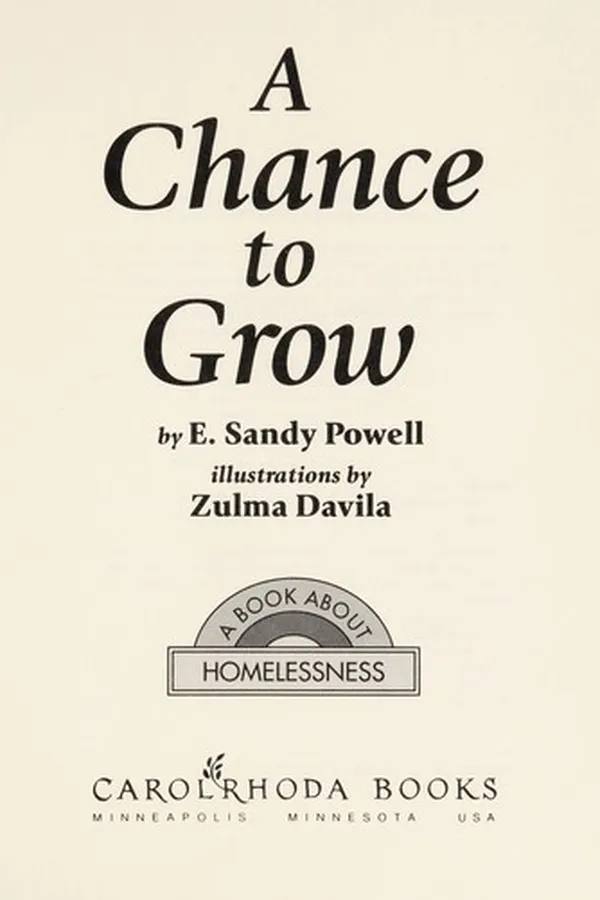 Capa de A chance to grow
