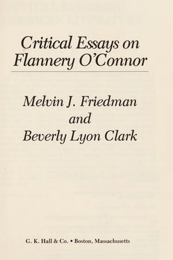 Capa de Critical essays on Flannery O'Connor