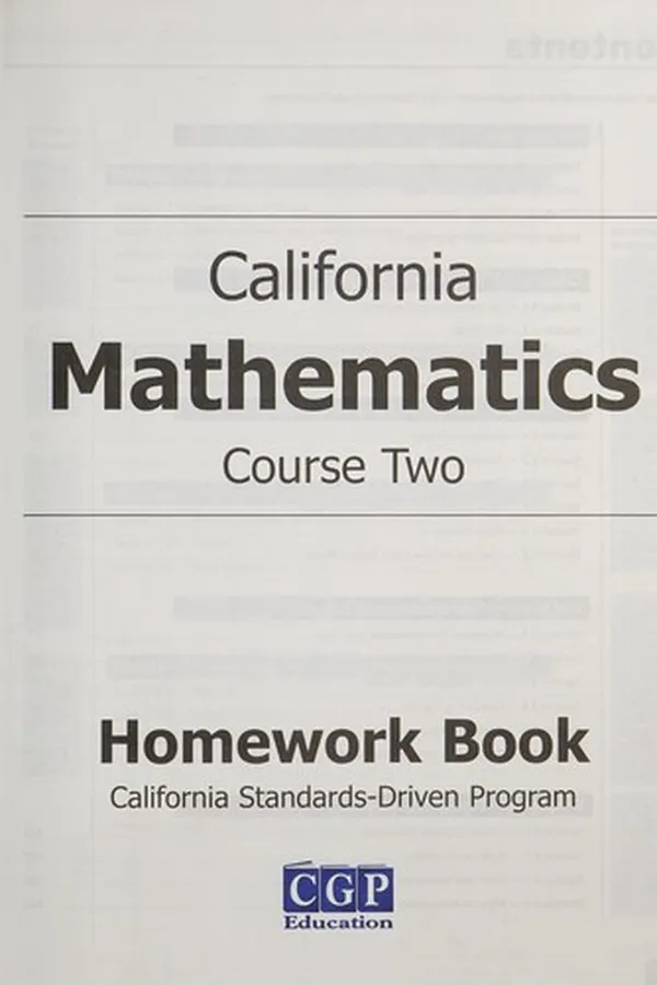 Capa de California mathematics