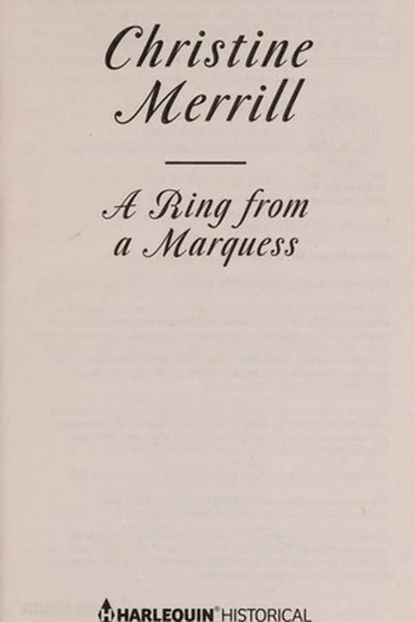 Cover of A ring from a marquess