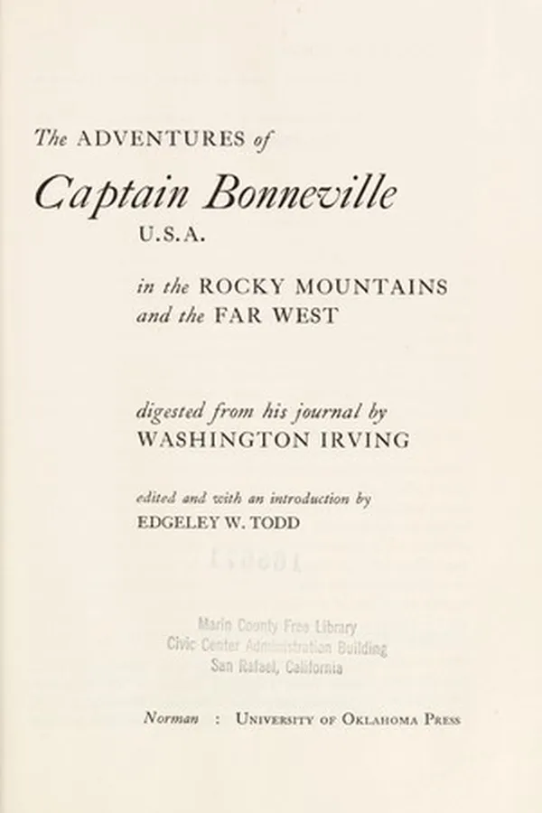 Capa de The adventures of Captain Bonneville, U.S.A.