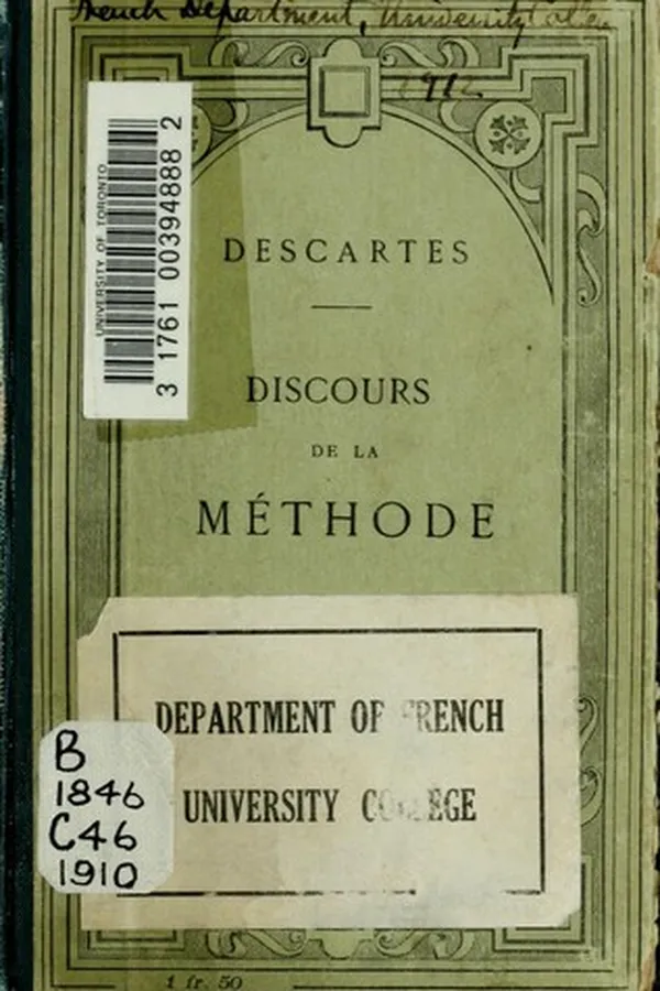 Capa de Discours de la méthode