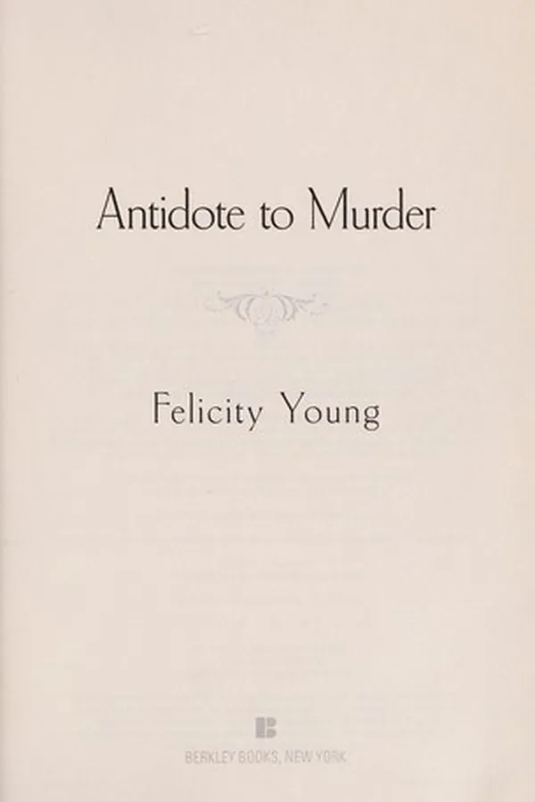 Capa de Antidote to murder