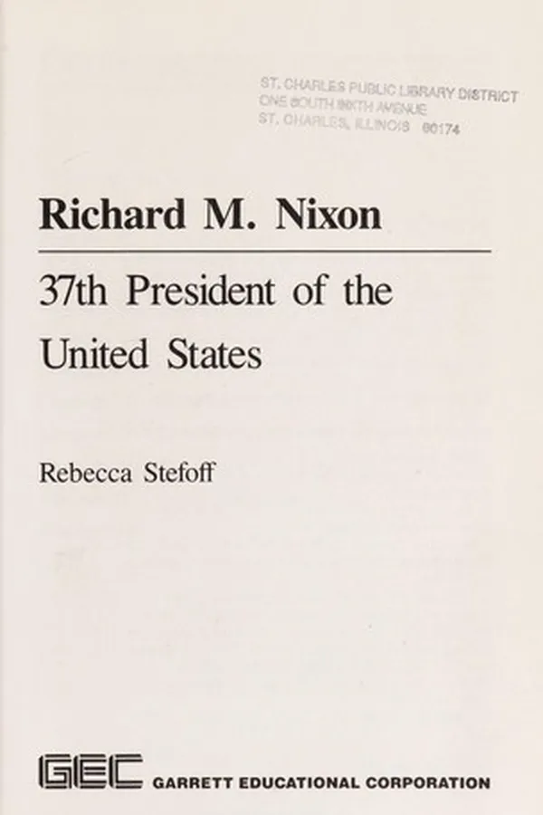 Capa de Richard M. Nixon, 37th President of the United States