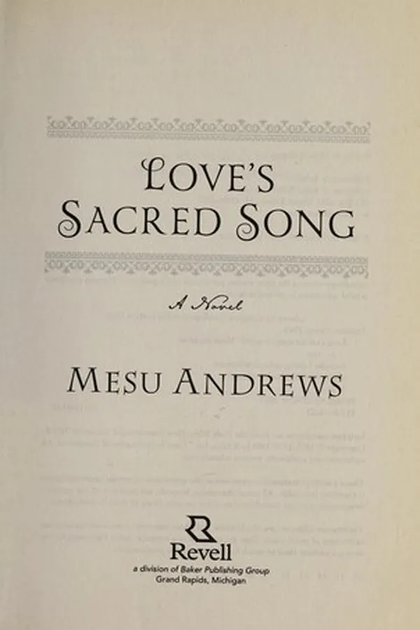 Capa de Love's sacred song