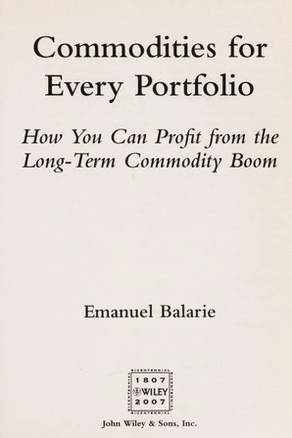 Capa de Commodities for every portfolio