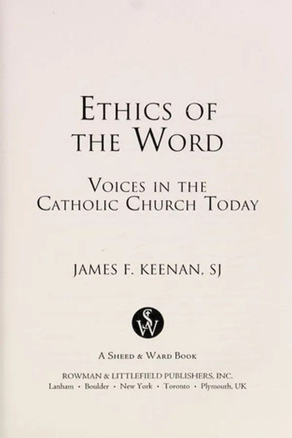 Capa de Ethics of the word