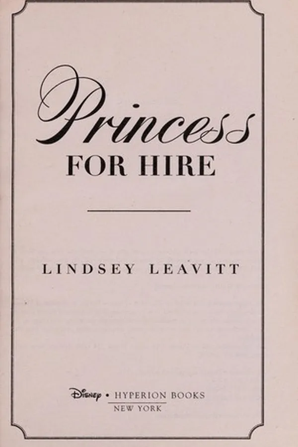 Capa de Princess for hire