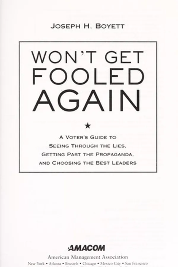 Cover of Won't get fooled again