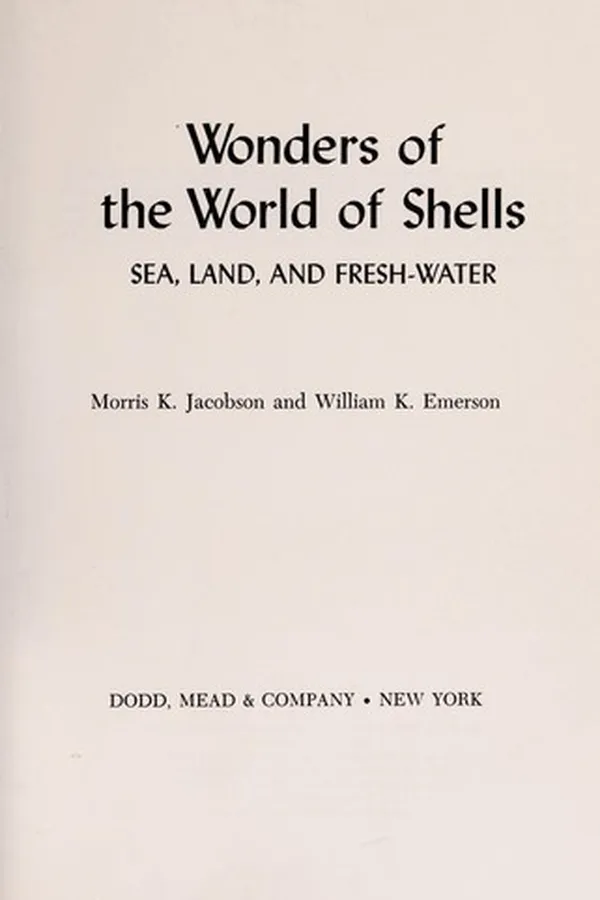 Capa de Wonders of the world of shells: sea, land, and fresh-water