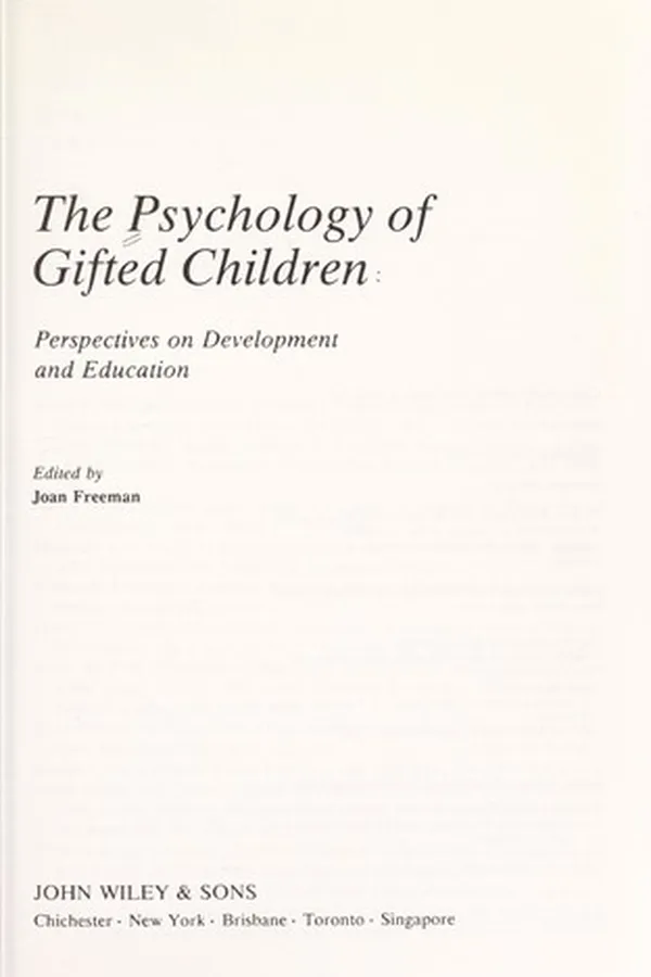 Capa de The Psychology of gifted children