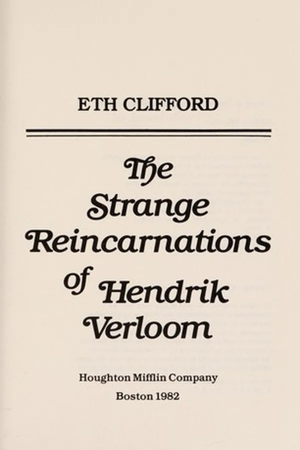 Capa de The strange reincarnations of Hendrik Verloom