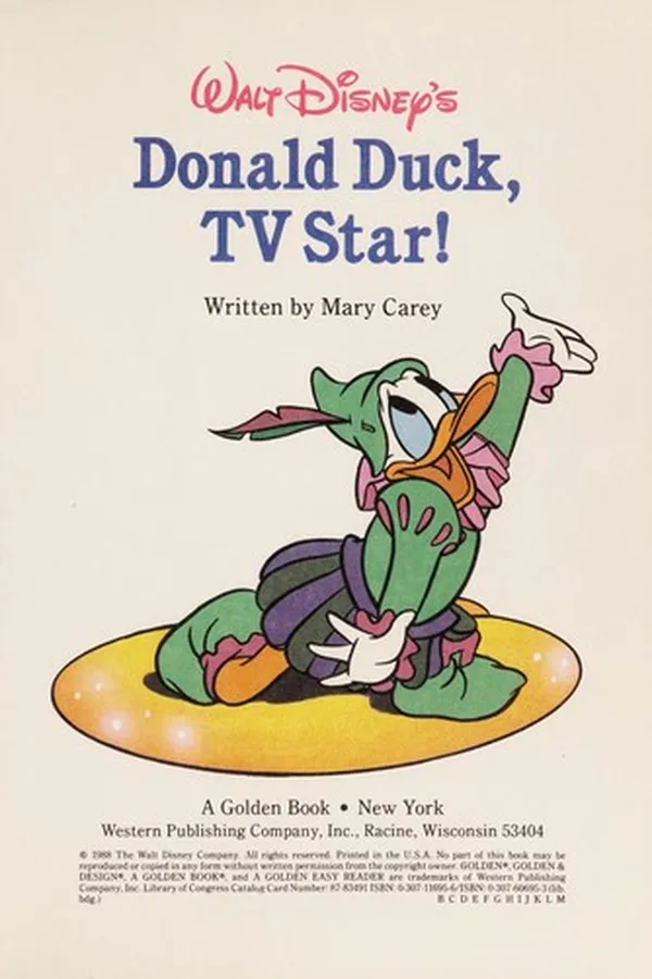 Capa de Walt Disneyʼs Donald Duck, TV star!