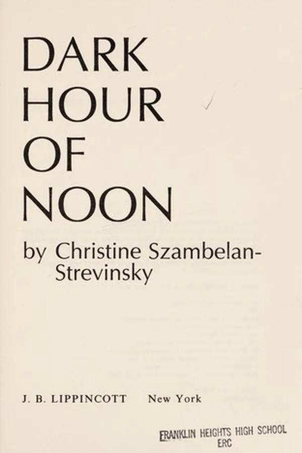 Capa de Dark hour of noon