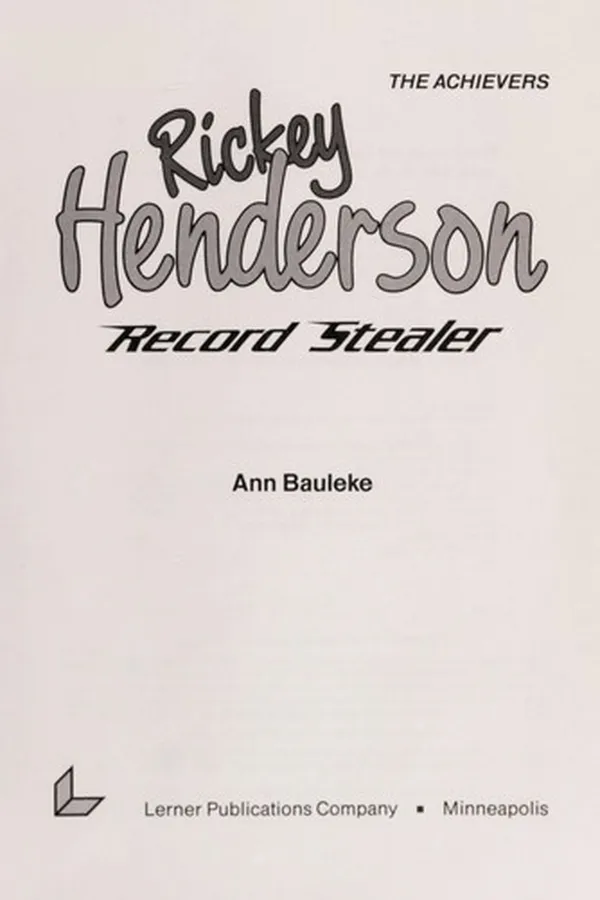 Capa de Rickey Henderson