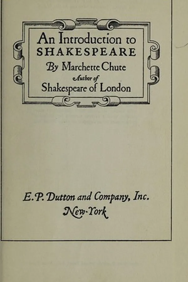 Cover of An introduction to Shakespeare