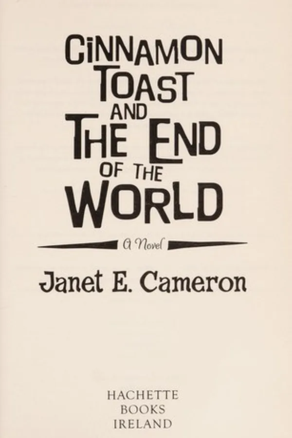 Capa de Cinnamon toast and the end of the world